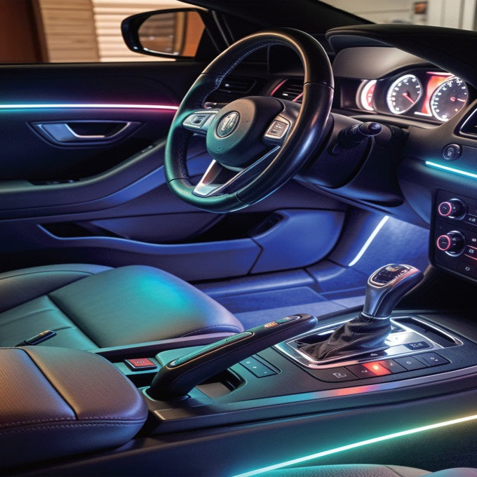 Kit Lumini Ambientale Auto RGB Dynamic Carguard - Telecomandă, Moduri Dinamic, Sincronizare Muzică