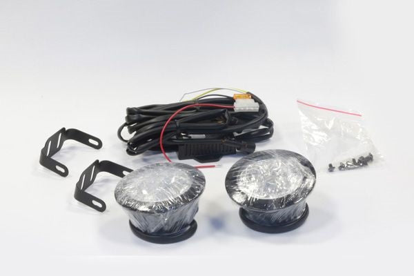 Set 2 Lumini de Rulare pe Timp de Zi (DRL) QWP WDT102 - Rotunde, 4 LED, Compact