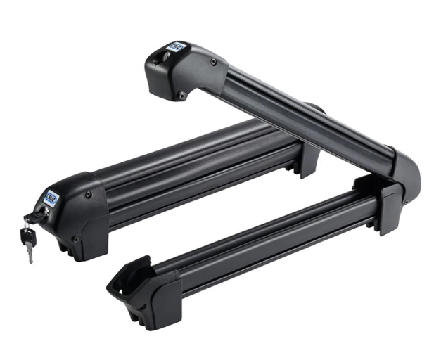 Suport Schiuri și Snowboard Cruz Ski Rack Dark 4, Antifurt Inclus, Aluminiu Negru, Montare pe Bare Transversale, CZ940-222