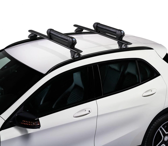 Suport Schiuri și Snowboard Cruz Ski Rack Dark 4, Antifurt Inclus, Aluminiu Negru, Montare pe Bare Transversale, CZ940-222