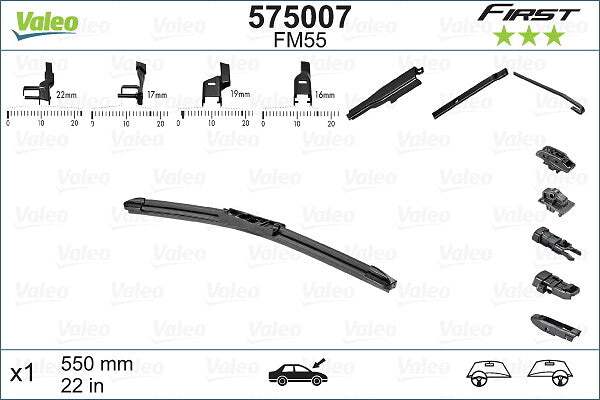 Lamela stergator Valeo First 55 CM
