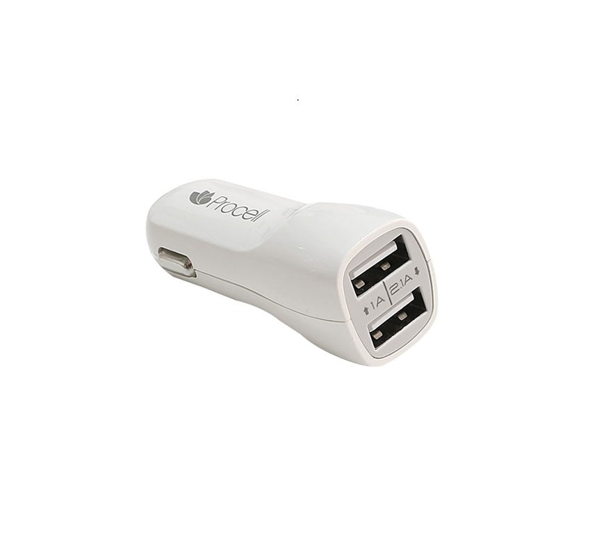 INCARCATOR AUTO DUAL 2.1 USB ALB -T.VERDE
