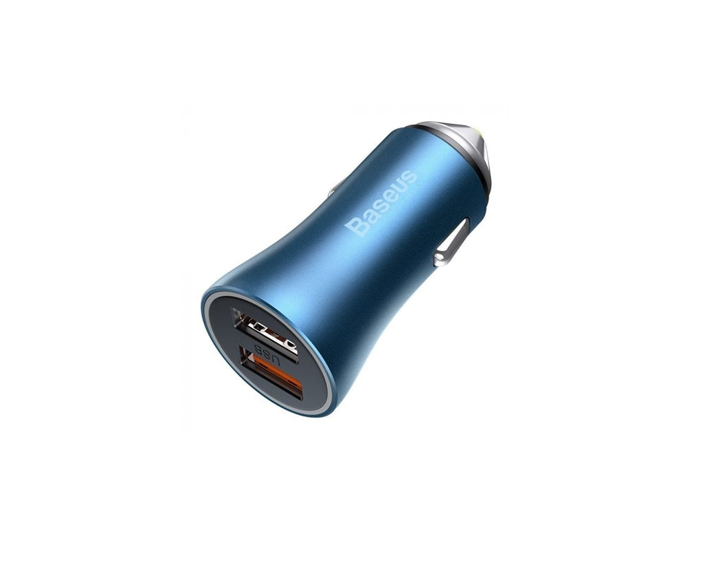 INCARCATOR AUTO QUICK CHARGER ALBASTRU DUAL USB-T.VERDE