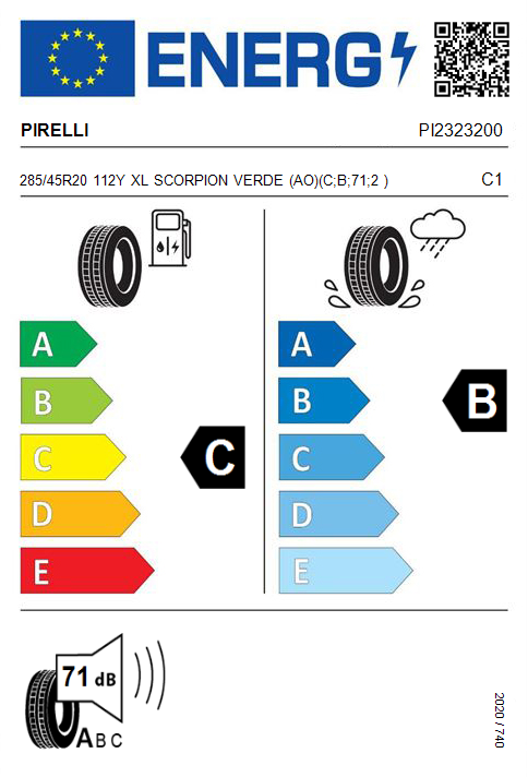 Pirelli  vara  285 / 45R20 112Y XL